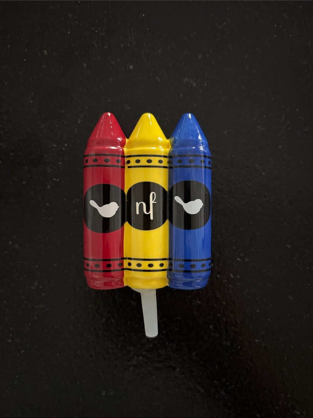 Nora Fleming Red Yellow Blue Crayon Mini